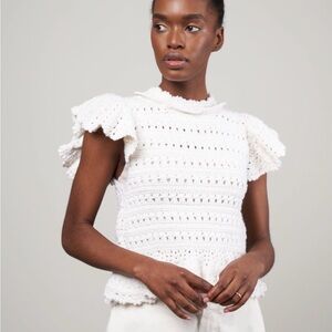Sea New York Rylee Cream Crochet Top